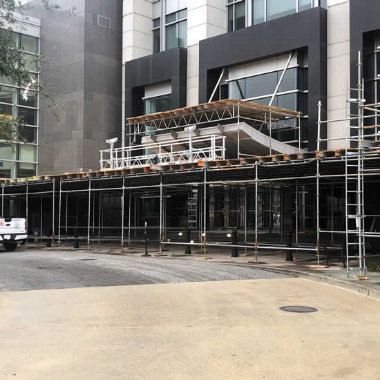 Sidewalk Canopy / Pedestrian System Rental and Installation Services in Mobile AL